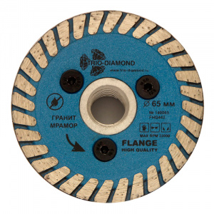Диск алмазный Trio Diamond Turbo Hot press Гранит с фланцем M-14 65 мм - Айронтех