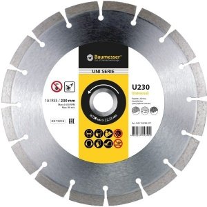 Алмазный диск Baumesser Universal 1A1RSS/C3-H 230x2,4/1,6x10x22,23-16 - Айронтех