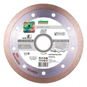 Диск алмазный Distar 1A1R 125x1,2x8x22,23 Decor Slim - Айронтех