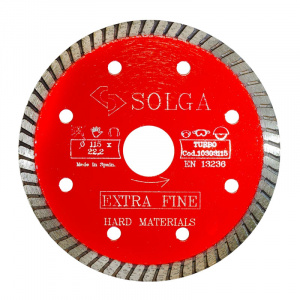 Диск алмазный Solga Diamant HARD MATERIALS сплошной (гранит, керамогранит) 115x22,23 мм - Айронтех
