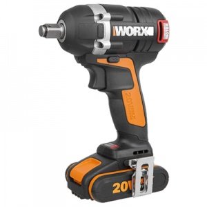 Гайковерт аккумуляторный WORX BL WX279, 20В, бесщеточный, 2Ач x2, кейс - Айронтех