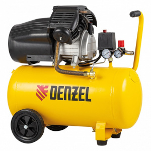 Компрессор воздушный DENZEL DCV2200/50, 2.2 кВт, прямой привод, 50 литров, 380 л/мин - Айронтех