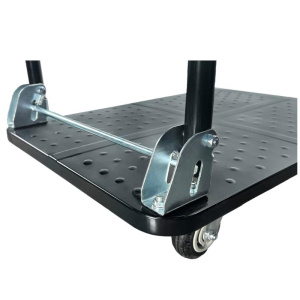 Тележка ручная платформенная металлическая HITCH 150кг 720х480 колеса резиновые 100мм_3