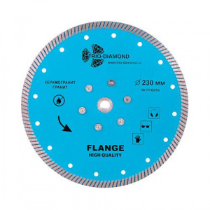 Диск алмазный Trio Diamond Turbo Hot press Гранит с фланцем M-14 230 мм - Айронтех